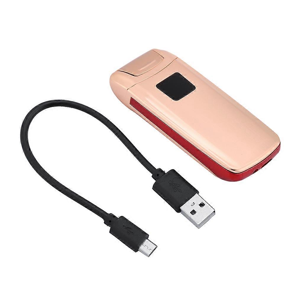 Dual Arc Touch Sensor USB Rechargeable Portable Electric Windproof Cigarette Lighter (Golden)