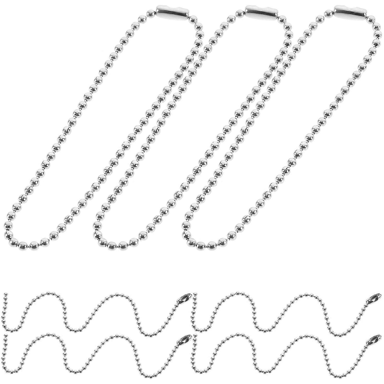 Multi-Function Label Chain for Diy Arts and Crafts and Retail Tagging Silver Iron High Polished Surface 100Pcs