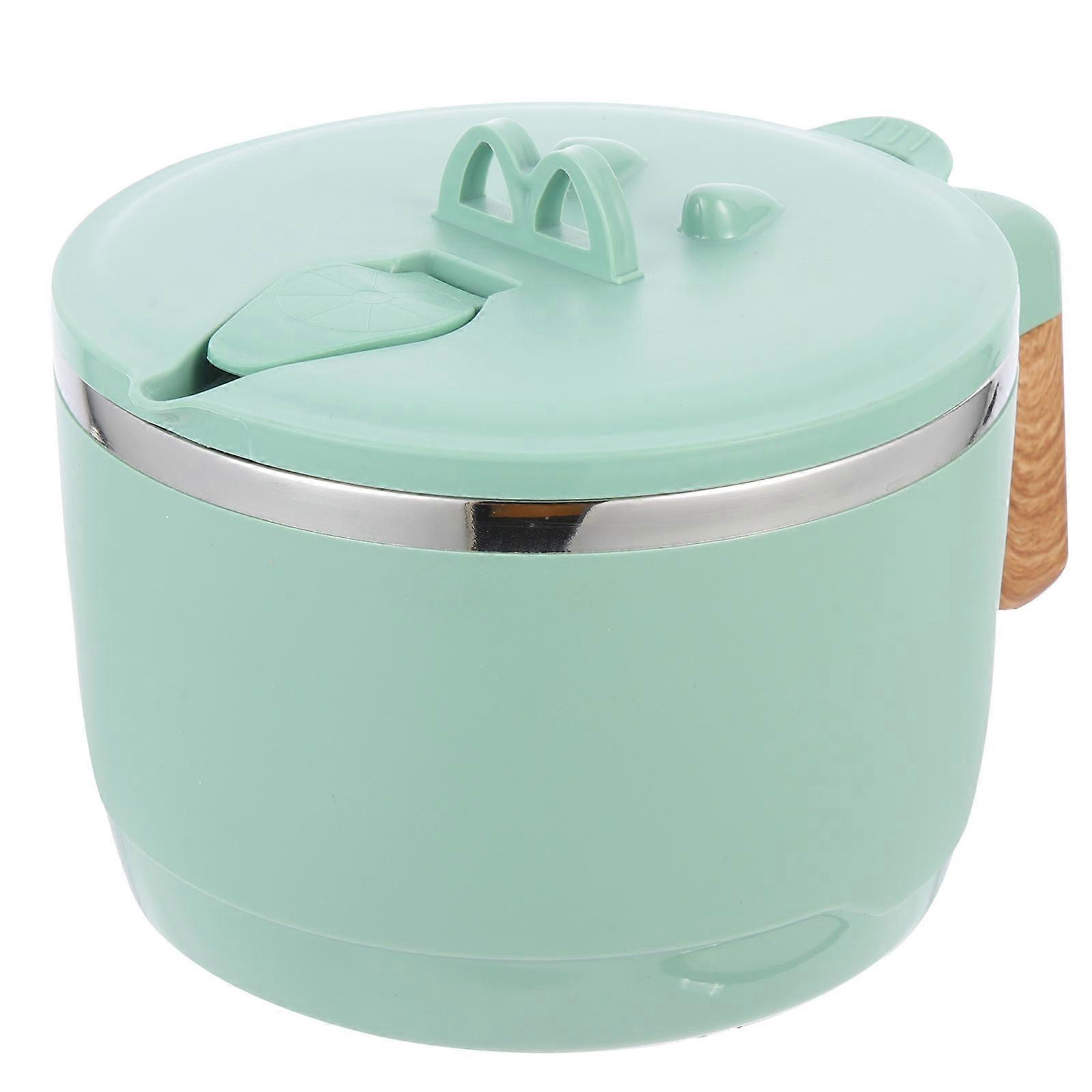 Round Insulated Noodle Rice Bowl with Handle for Food Storage 1 Set