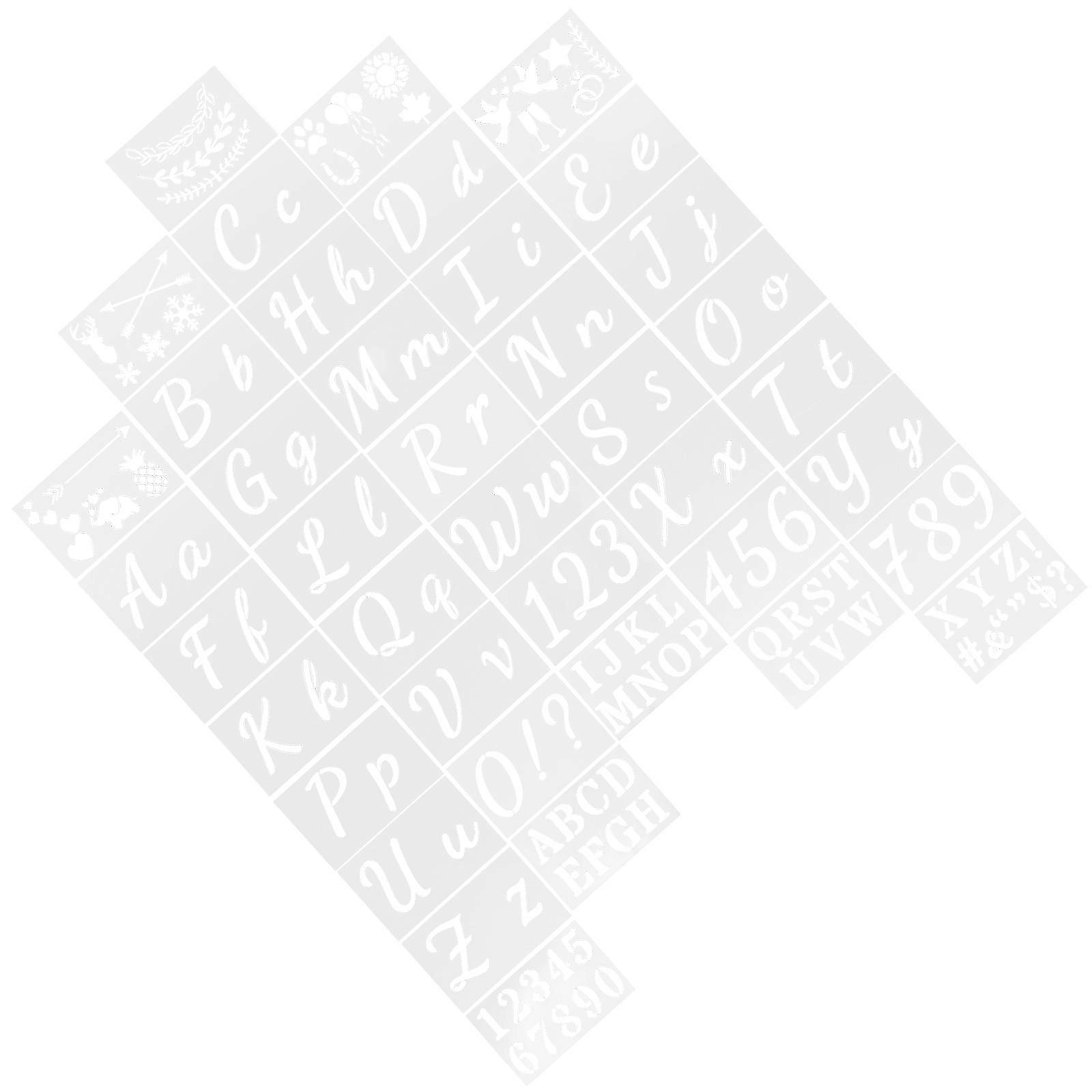 Plastic Stencils Reusable Alphabet 11.5X17.8CM Small Craft Stencils for Children Gift Giving and Parent-Child Activities 1 Set