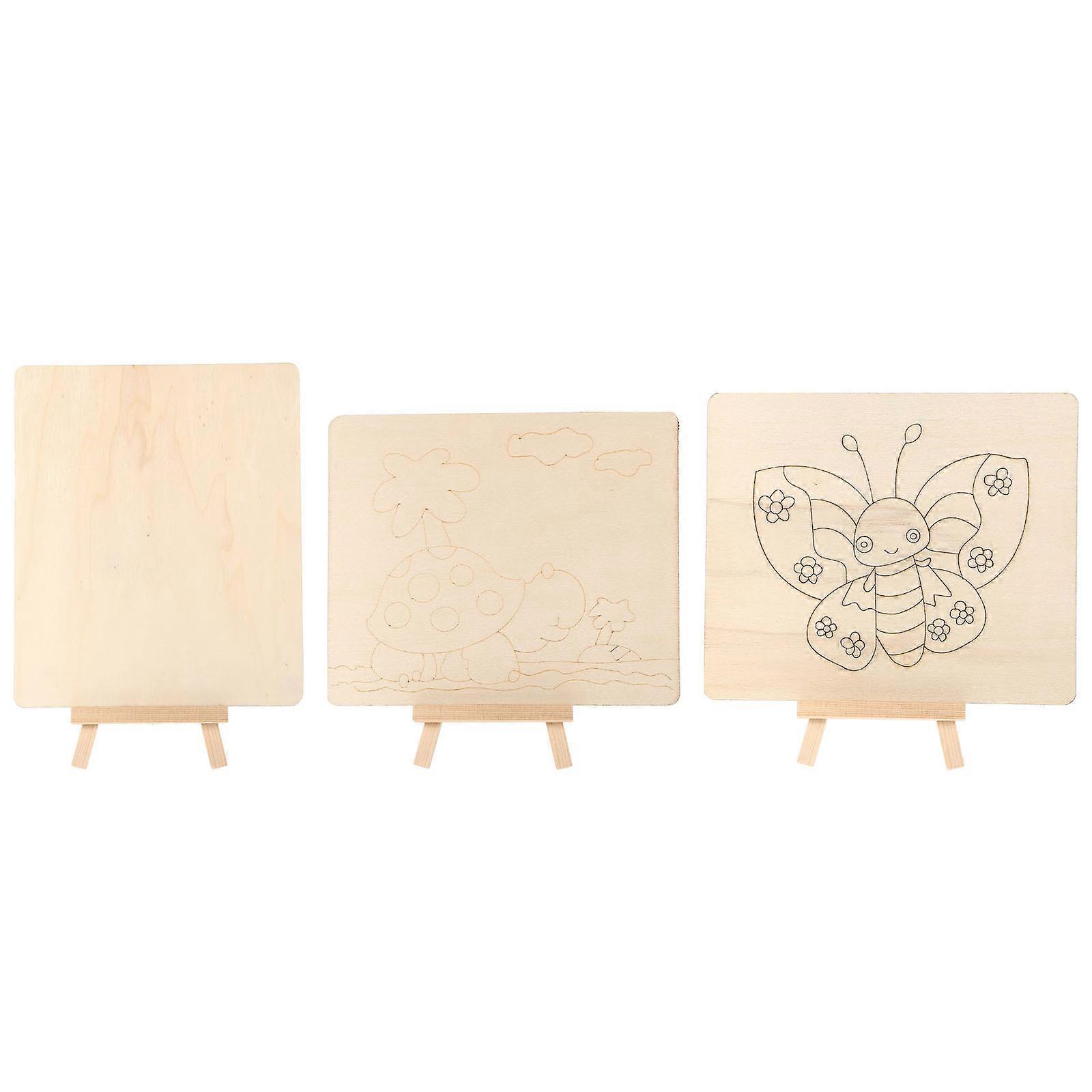 Kids Easel with Blank Beige Painting Board Synthetic Material for Home and School 3 Sets