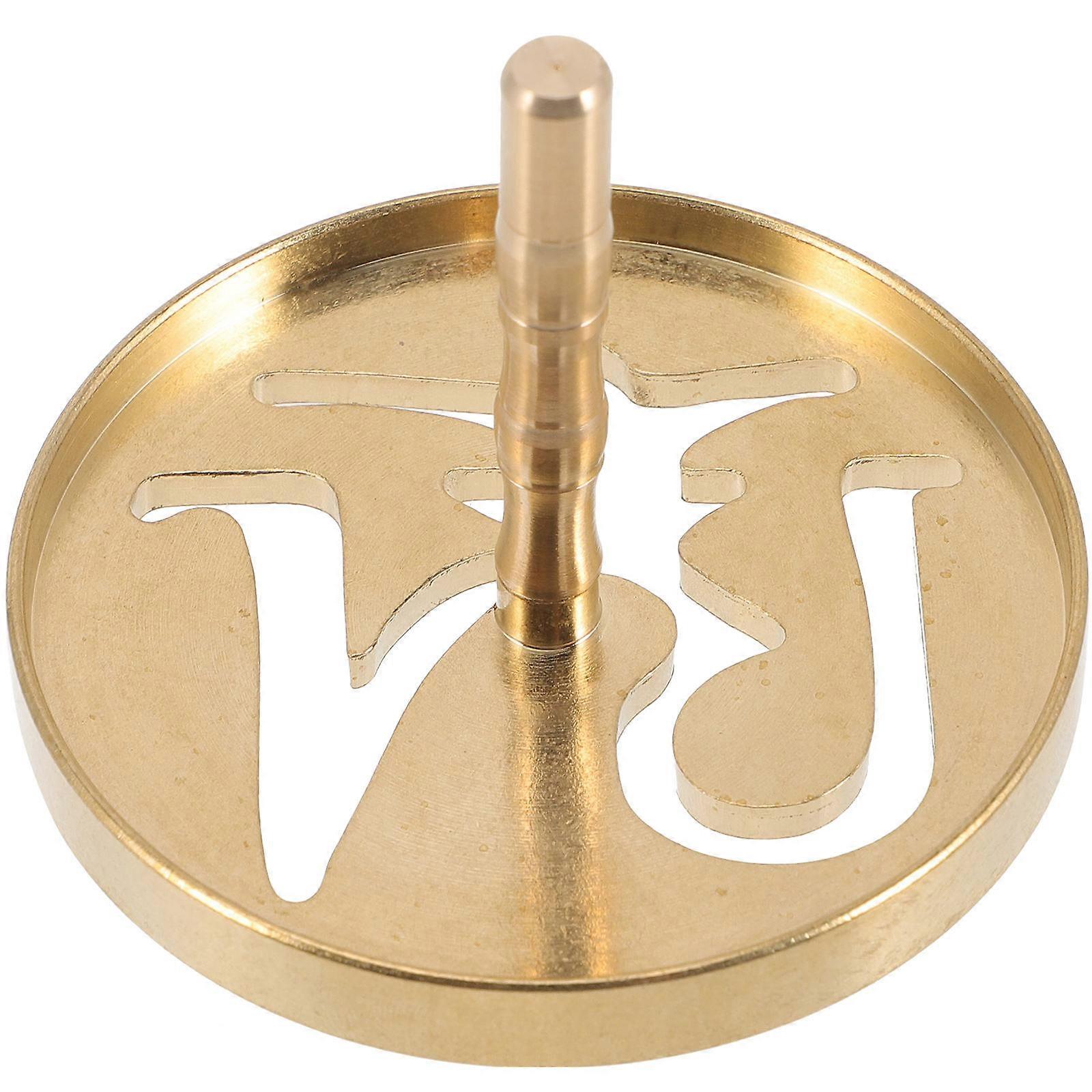 DIY Incense Press Mold with Classical Lotus Pattern Made of Golden Color