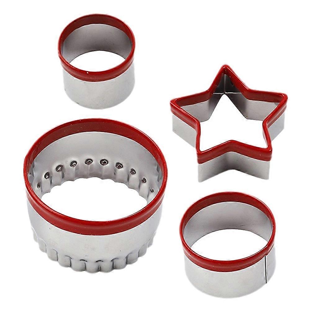 Biscuit Cutters 4Pcs Round Shape For Home Baking And Bakery Use Ideal For Making Cookies Sandwiches And Easy To Clean