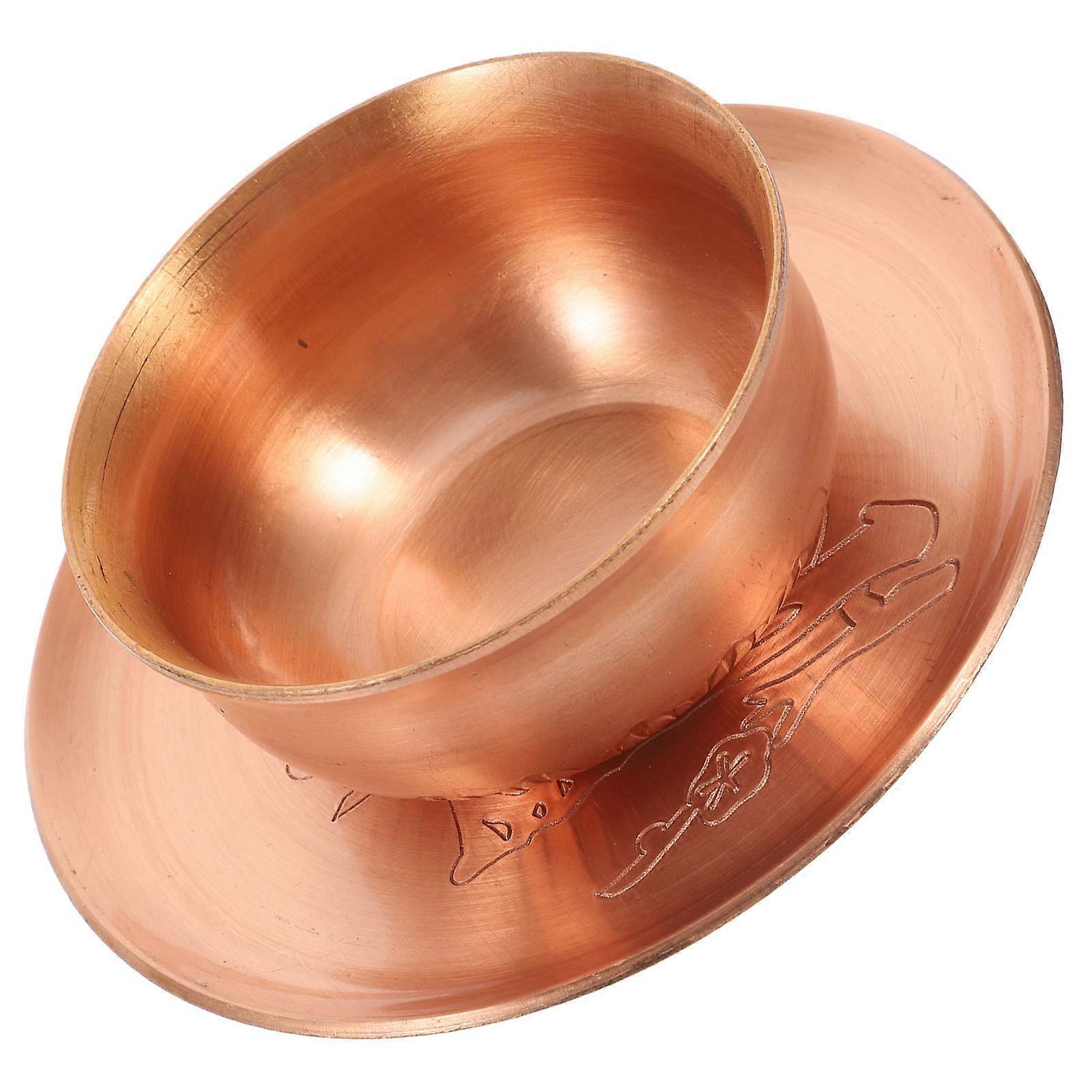 Buddha Worship Bowl For Home Decoration With Craftsmanship Pink 1 Set