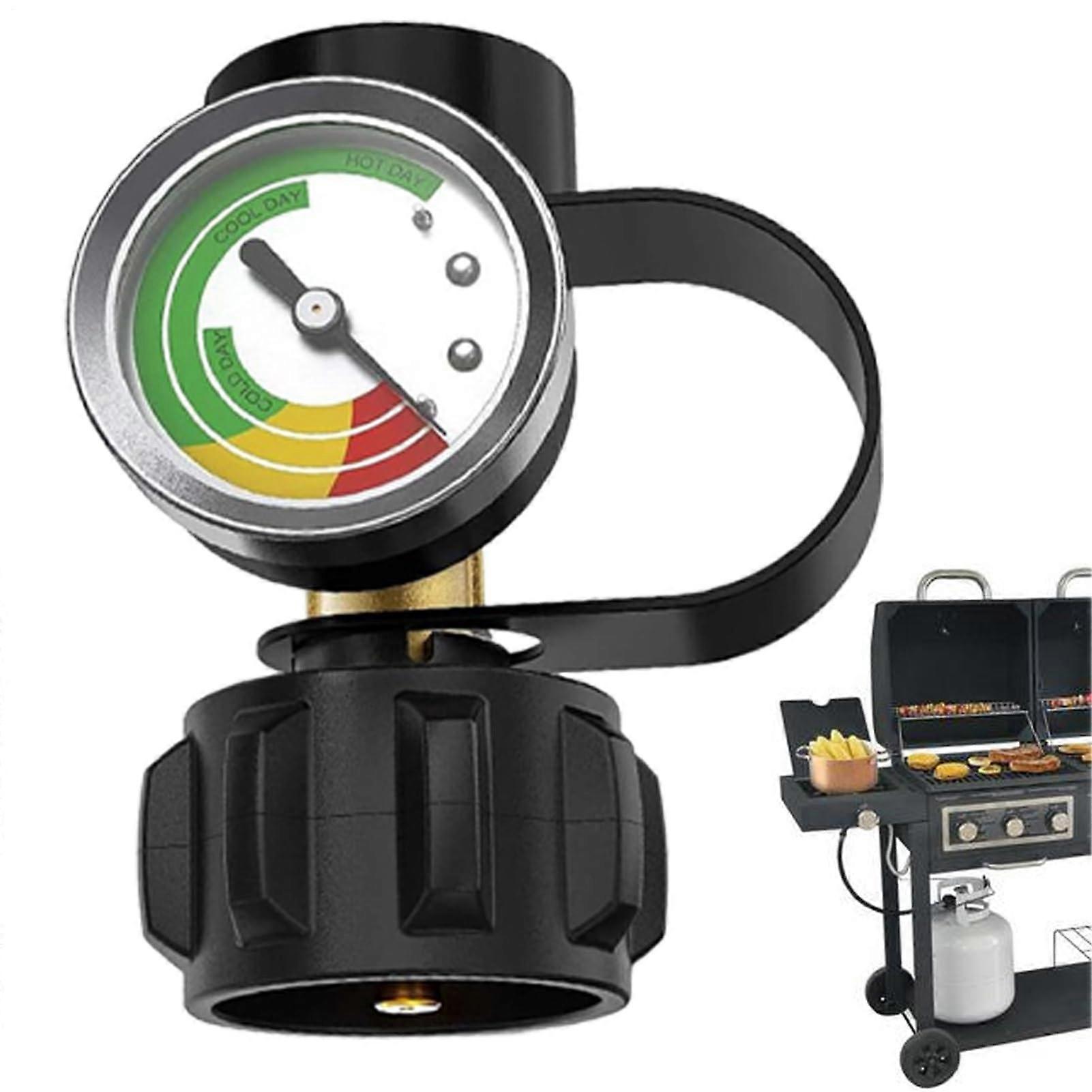Gas Bottle With Pressure Gauge, Level Indicator And Regulator For Grill And Camping Reliable Fuel Control