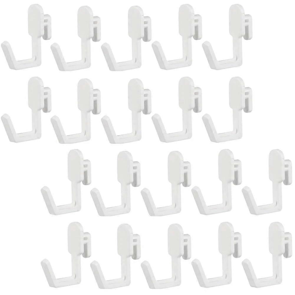 24 J-Shaped Pegboard Hooks for Tool Organizers, Metal Utility Hook Set, Compatible with Standard 1/4 Inch Hole Pegboards