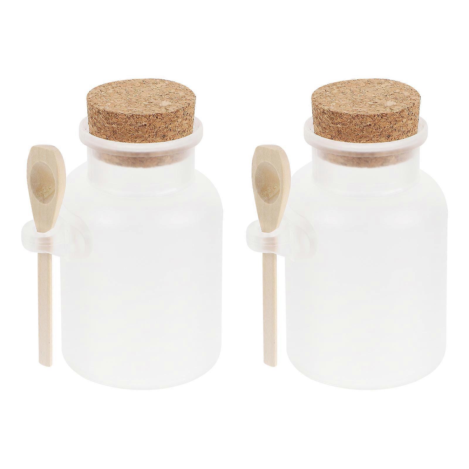 2 Pack White Refillable Containers for or Facial Mask Storage PP Material