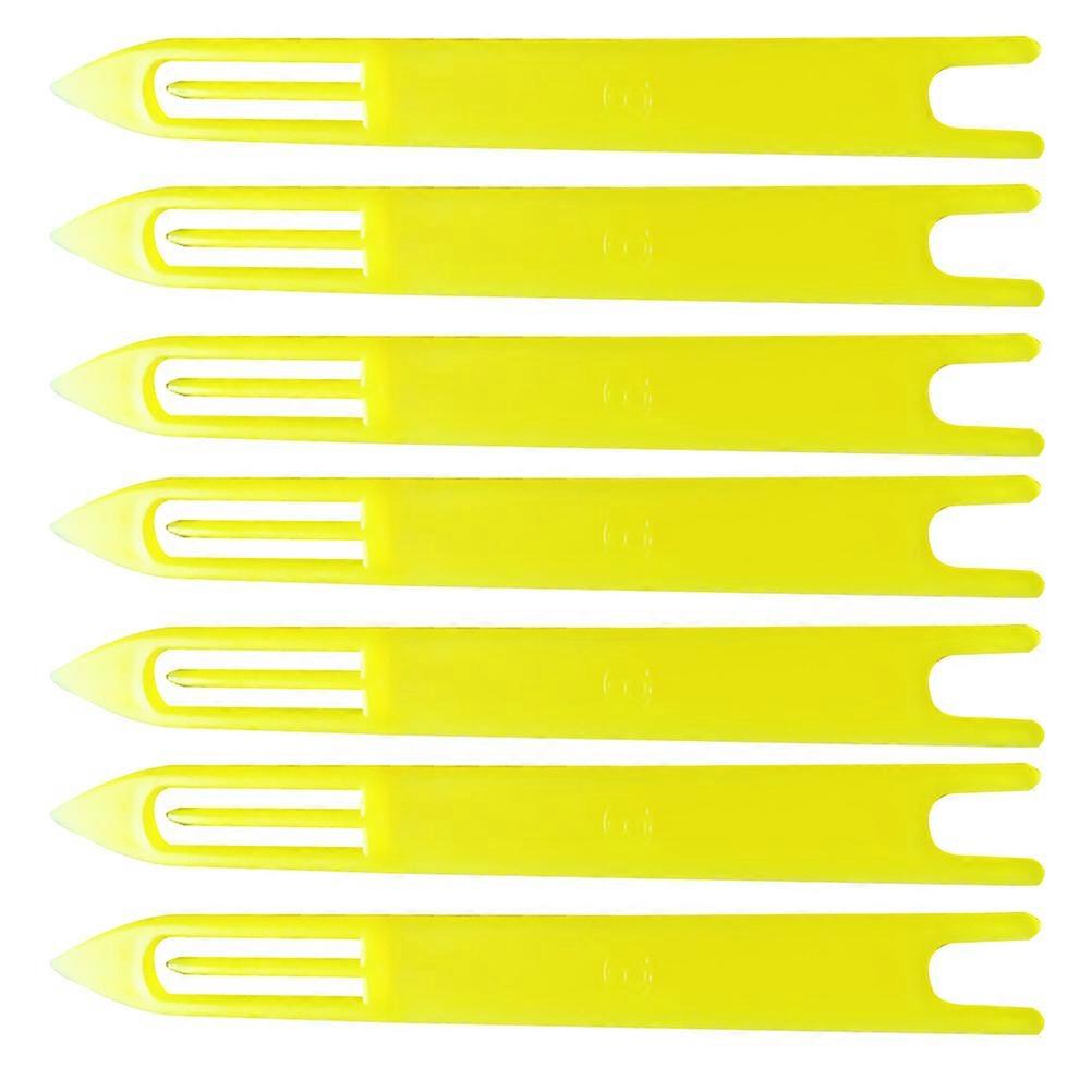Knitting Shuttles Tool for Fishing Net Repair Made of Durable PP Plastic Yellow 0.8x13cm