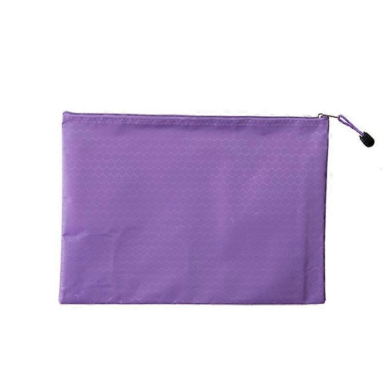 Zippered Document Bags A5 Waterproof Soccer Ball Pattern Violet Set Of 3 22.9 X 17.8 Cm
