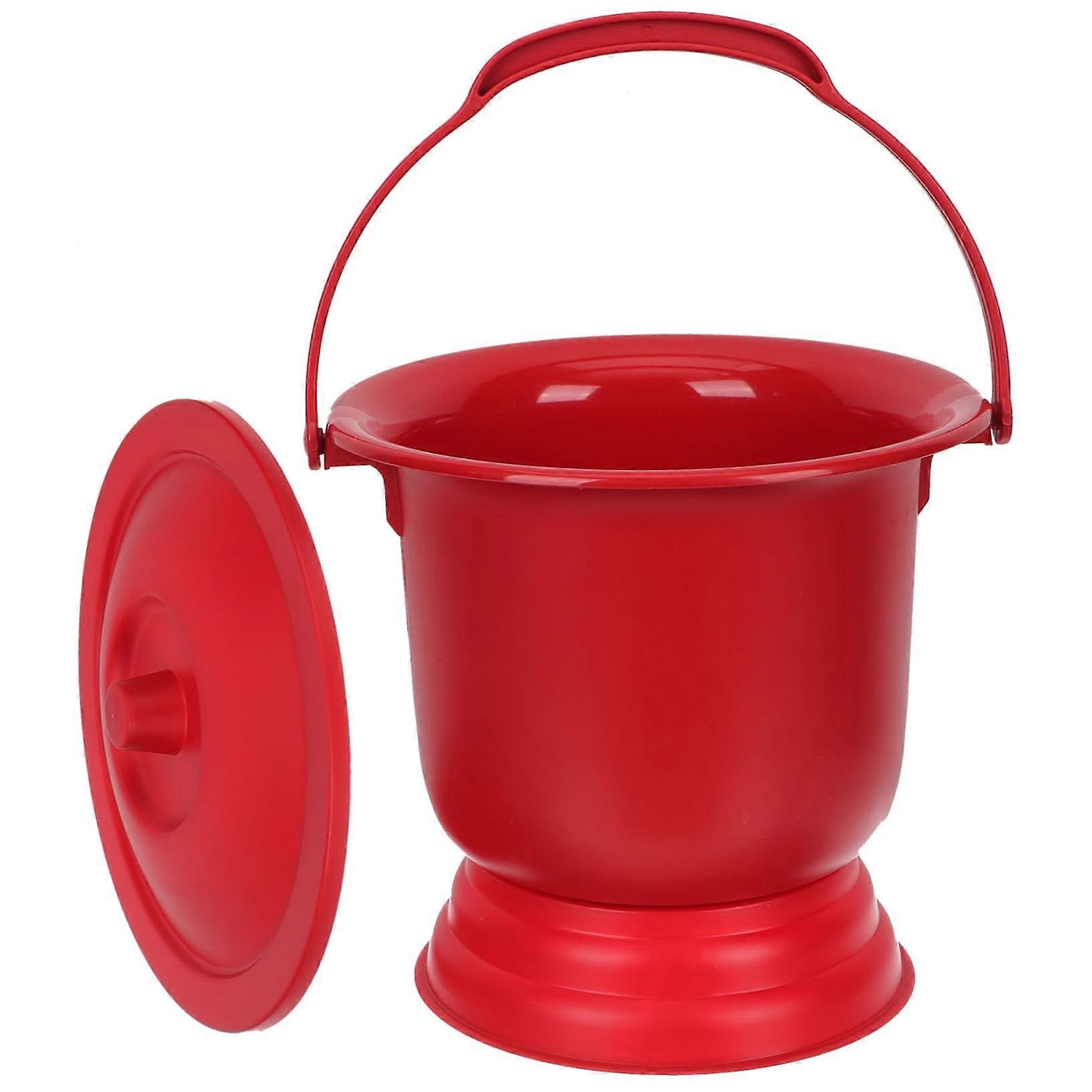 Portable Adult Urinal Pot - Durable Plastic Travel Bucket with Lid, Hygienic and Space-Saving for Emergencies and Road Trips