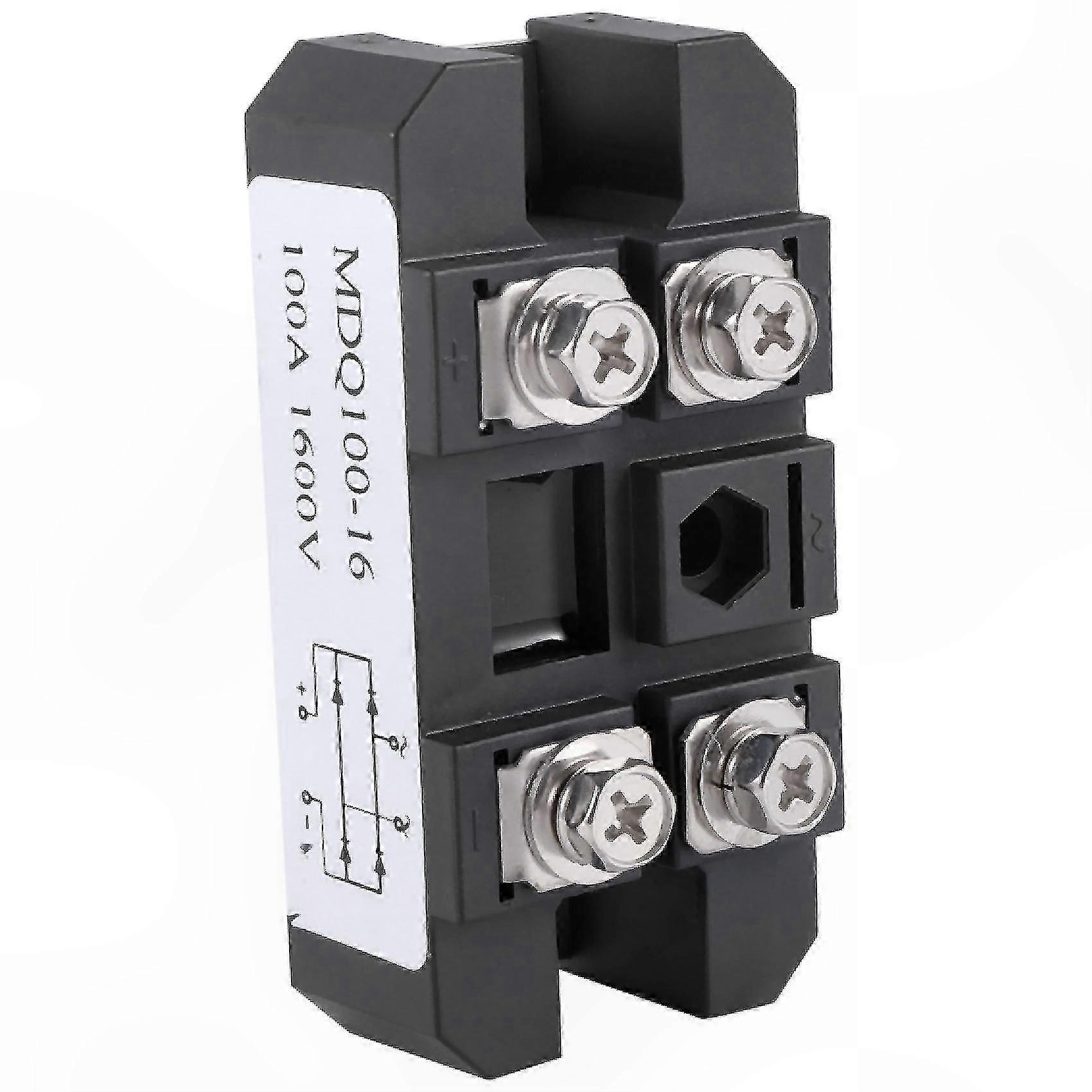 100A 1600V Single Phase Diode Bridge Rectifier Black High Efficiency Power Conversion Component