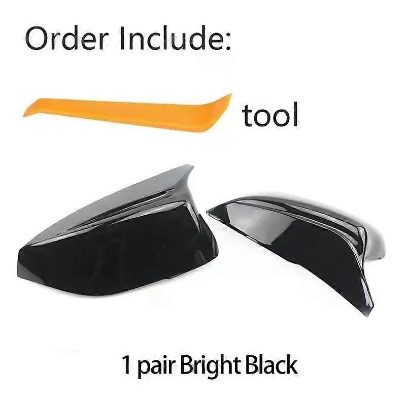 2x Carbon Fiber Look Black Rearview Side Mirror cover Caps for Infiniti Q50 Q60 QX30 Q70 2014-2022