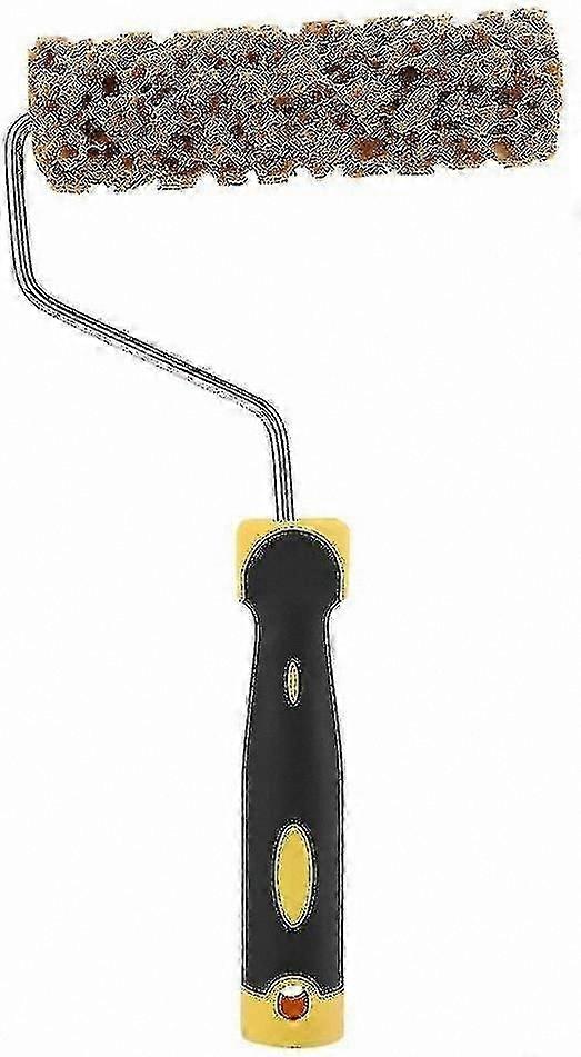 Yellow Paint Roller Brush with Handle for Wall Texturing, 1pc