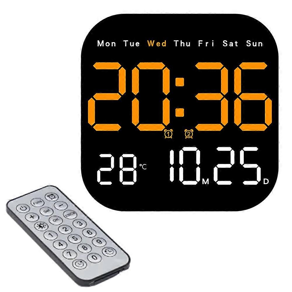 10.55 inch Digital Large Display Clock Electronic Clock with Date Month Temperature LED Display for 