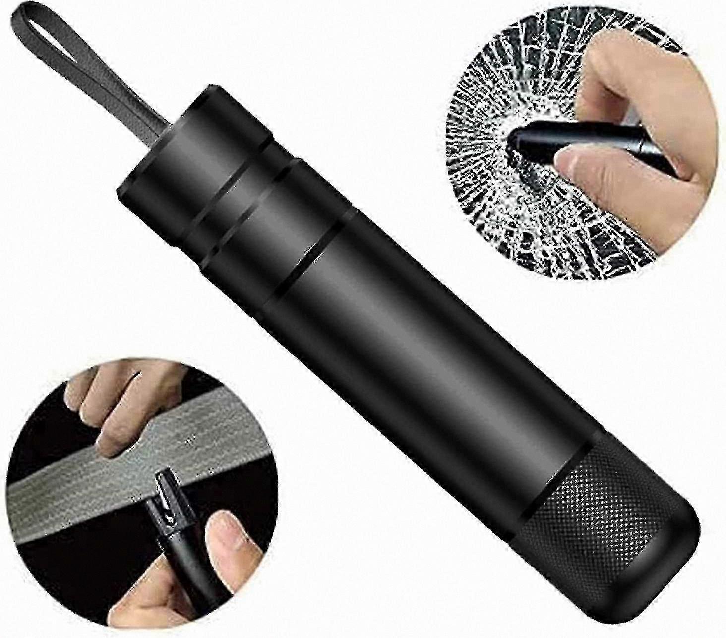 Compact Emergency Escape Tool with Glass Breaker and Seatbelt Cutter for Vehicles