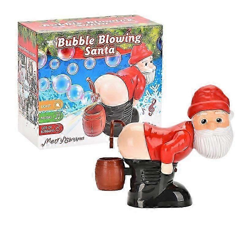 Jul Rolig Jultomten Elektrisk Bubbelblåsningsmaskin Läckagesäker Maskin Bubbla