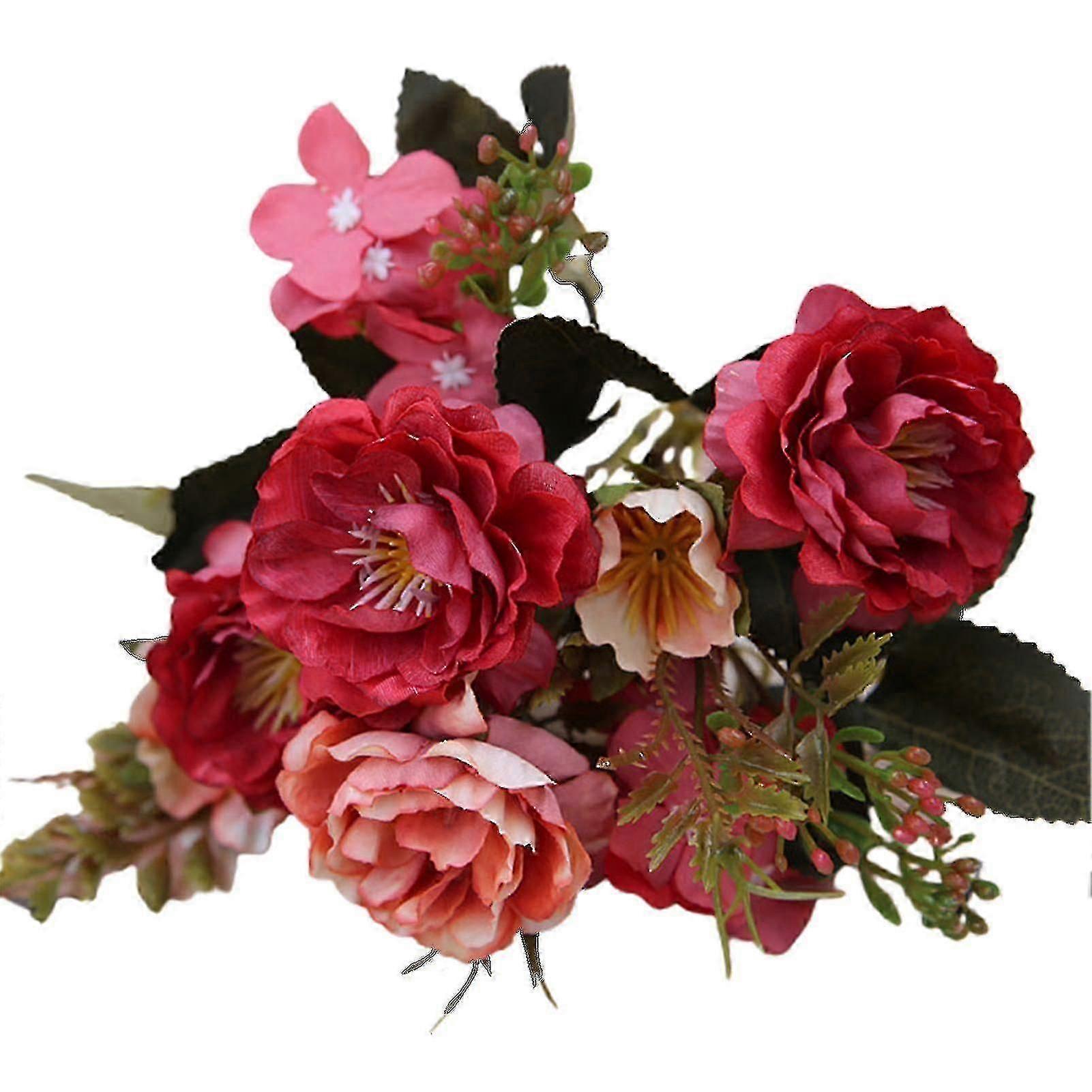 1 Bouquet Artificial Flower Handmade Fresh-keeping Faux Silk Flower Multipu