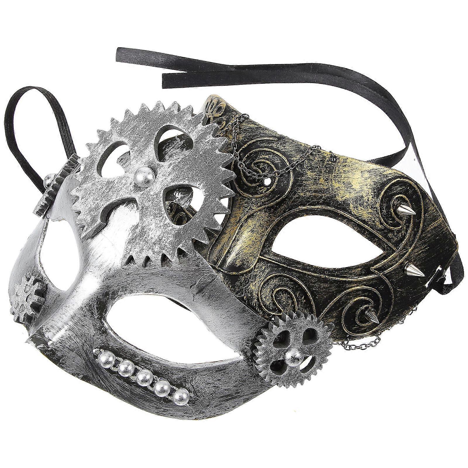 Decorative Mask Venetian Mask Role-Playing Masquerade Ball Assorted Color Plastic Dress Up 2Pcs