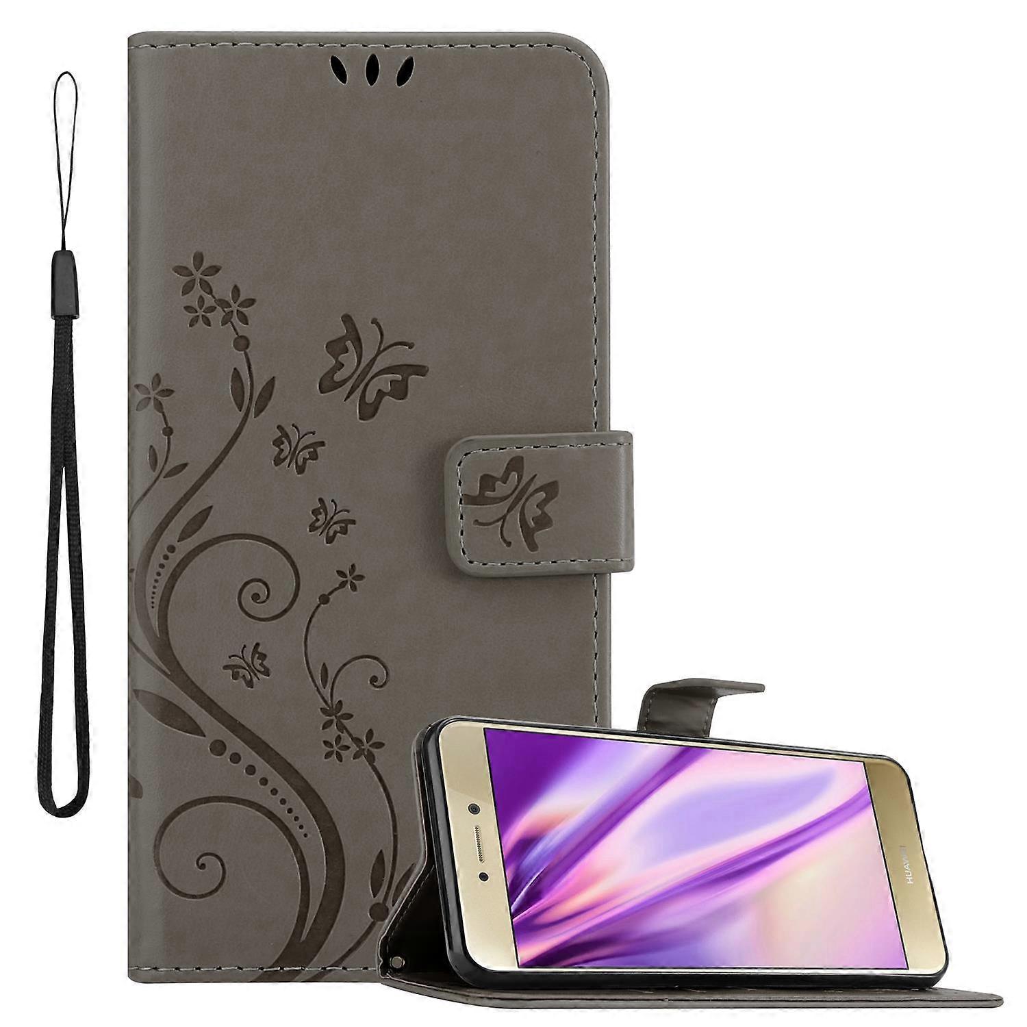 Huawei P8 LITE 2017 / P9 LITE 2017 Protective Case - with Floral Pattern and Card Slot