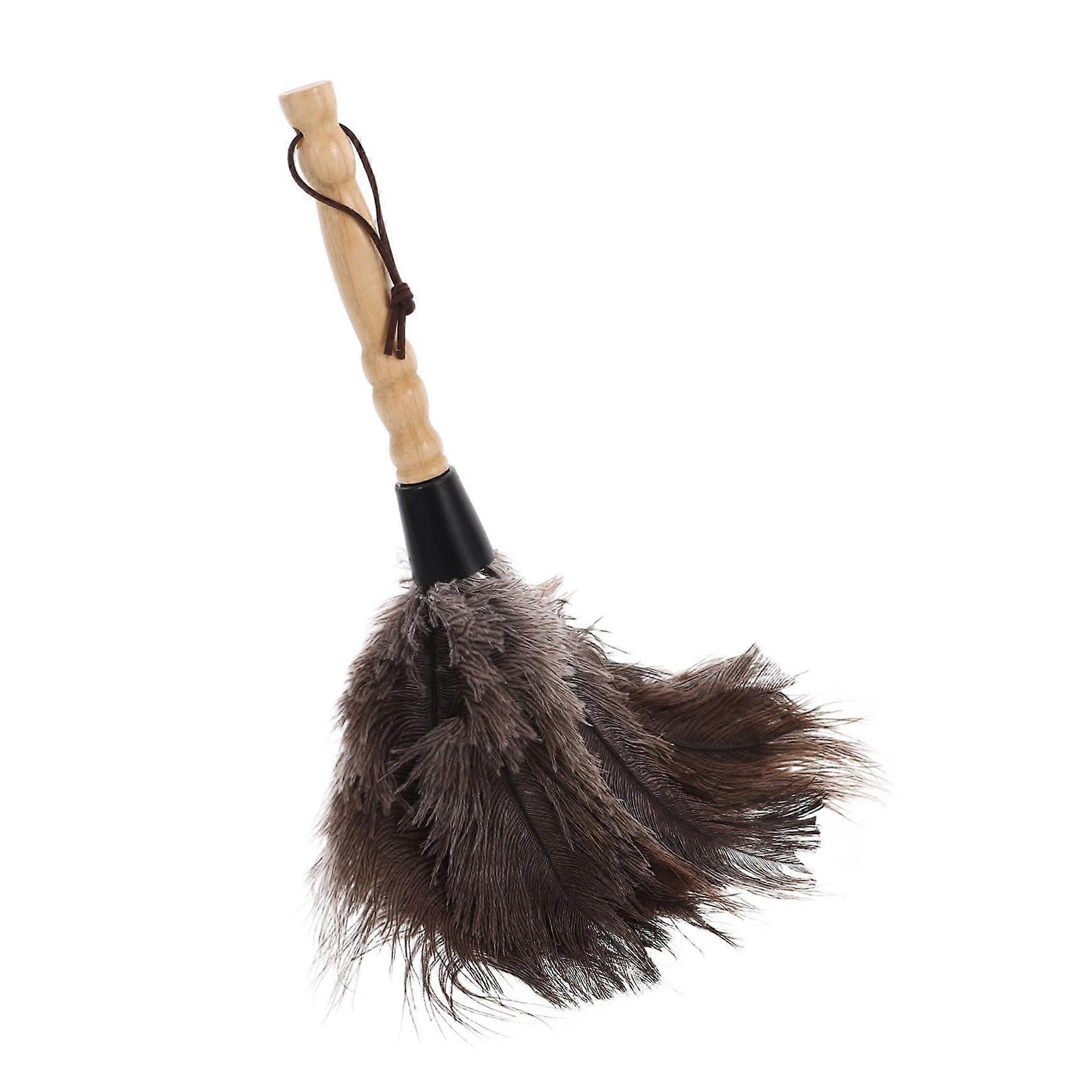 Versatile Plume Cleaning Duster Reusable Dusting Brush for Home Office Car Gentle Surface Cleaning Dark Brown Multi Surface Use