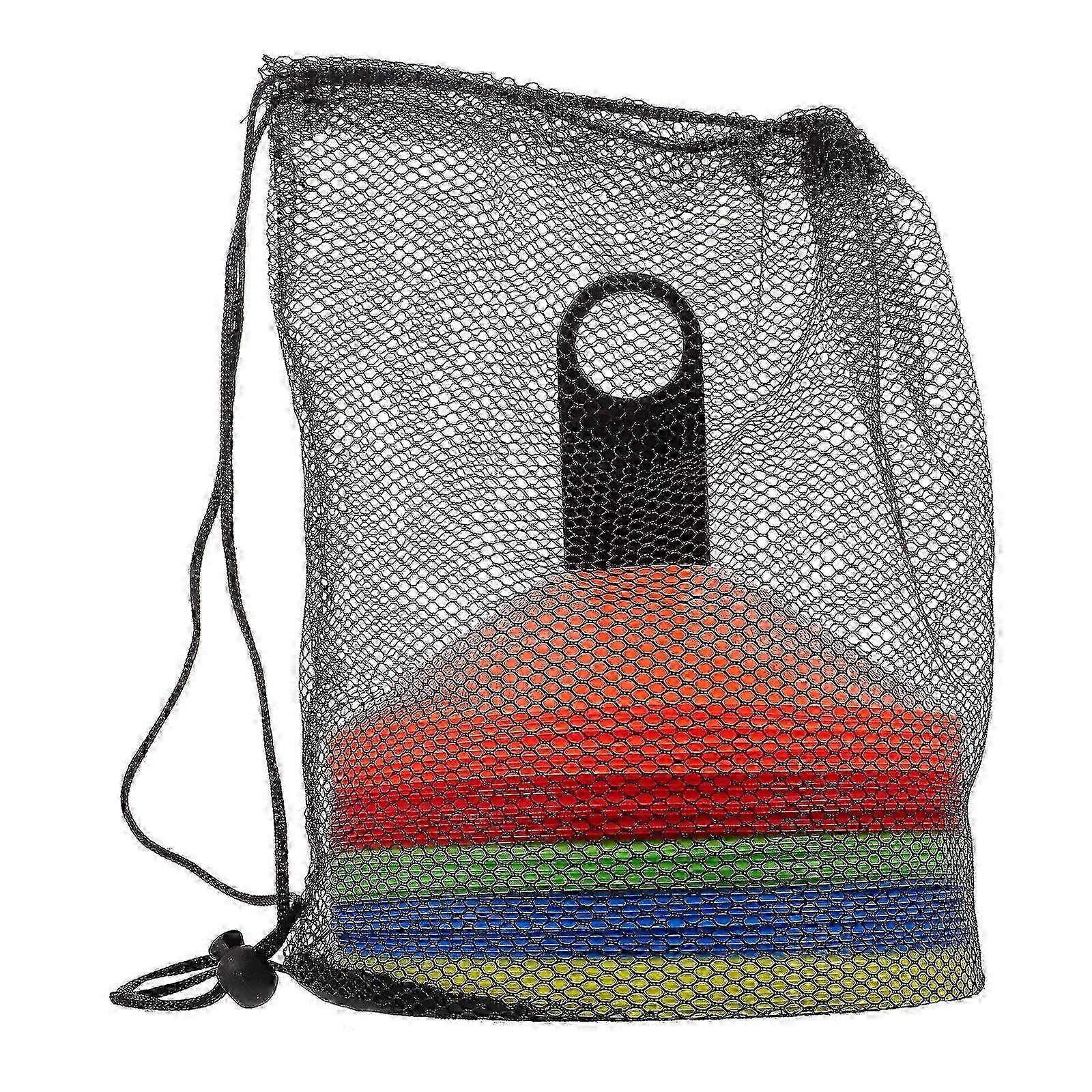 Portable Multi-Function Soccer Training Cones Set - 8.5x8.5x4.5cm Agility Discs for Football Practice & Drills
