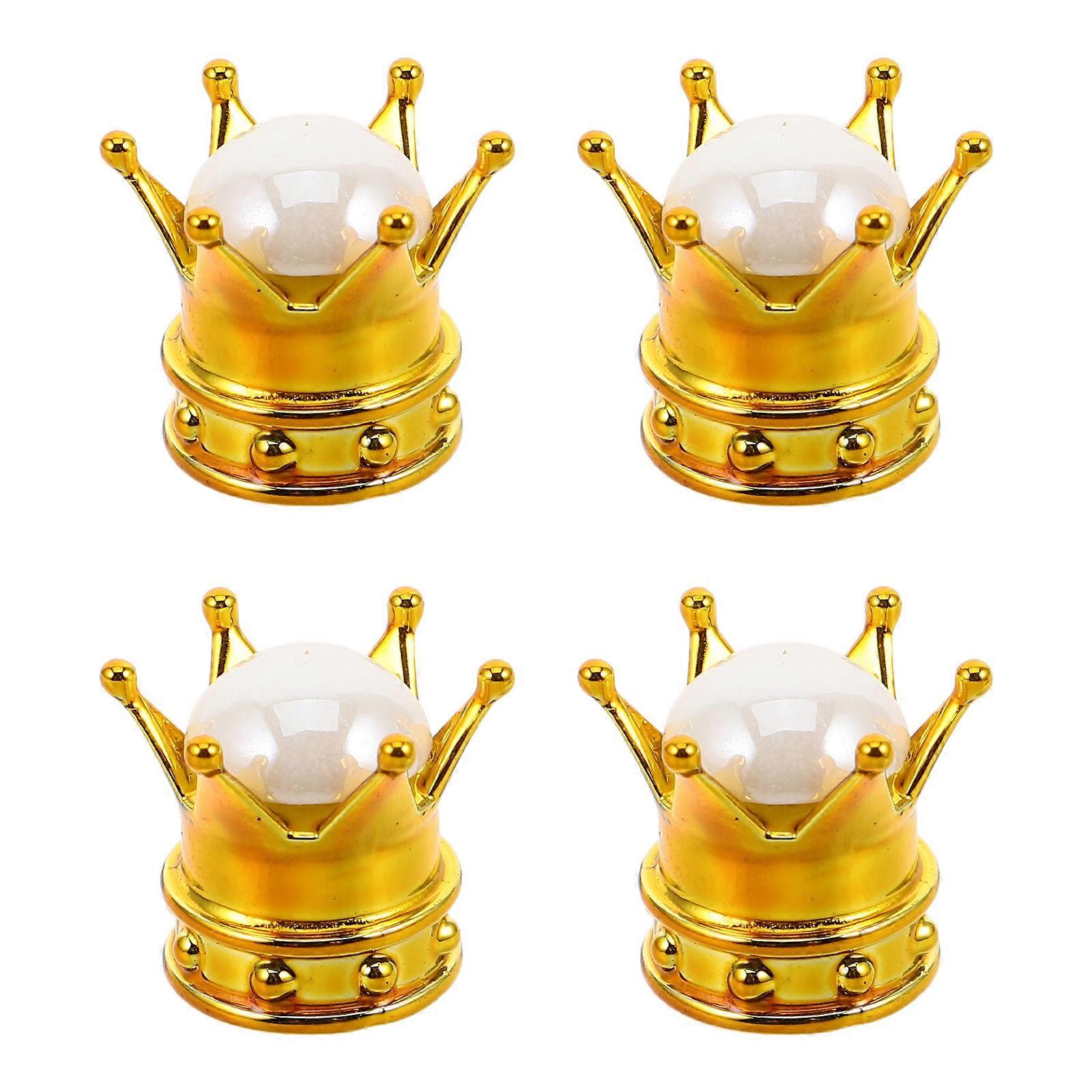 It sounds like you're referring to a product listing or description for **Tiara shaped tire valve stem caps**. These are decorative and functional