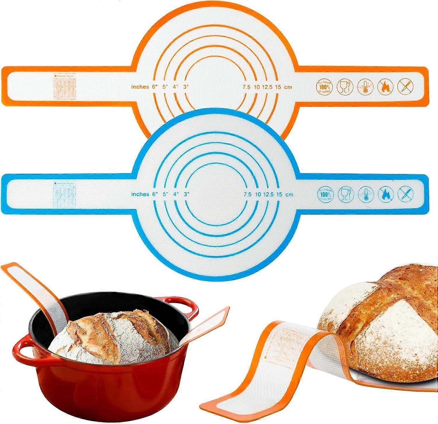 2 قطعة حبال خبز سيليكون للفرن الهولندي - أفضل سيليكون ياباني ، غير لاصق وسهل