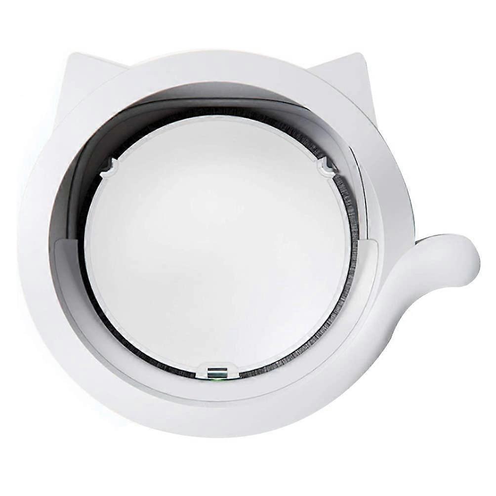 Cat Flap Pet Door Wall-Mounted, 4-Way Locking, Weatherproof, White, Inner Diameter 27 cm