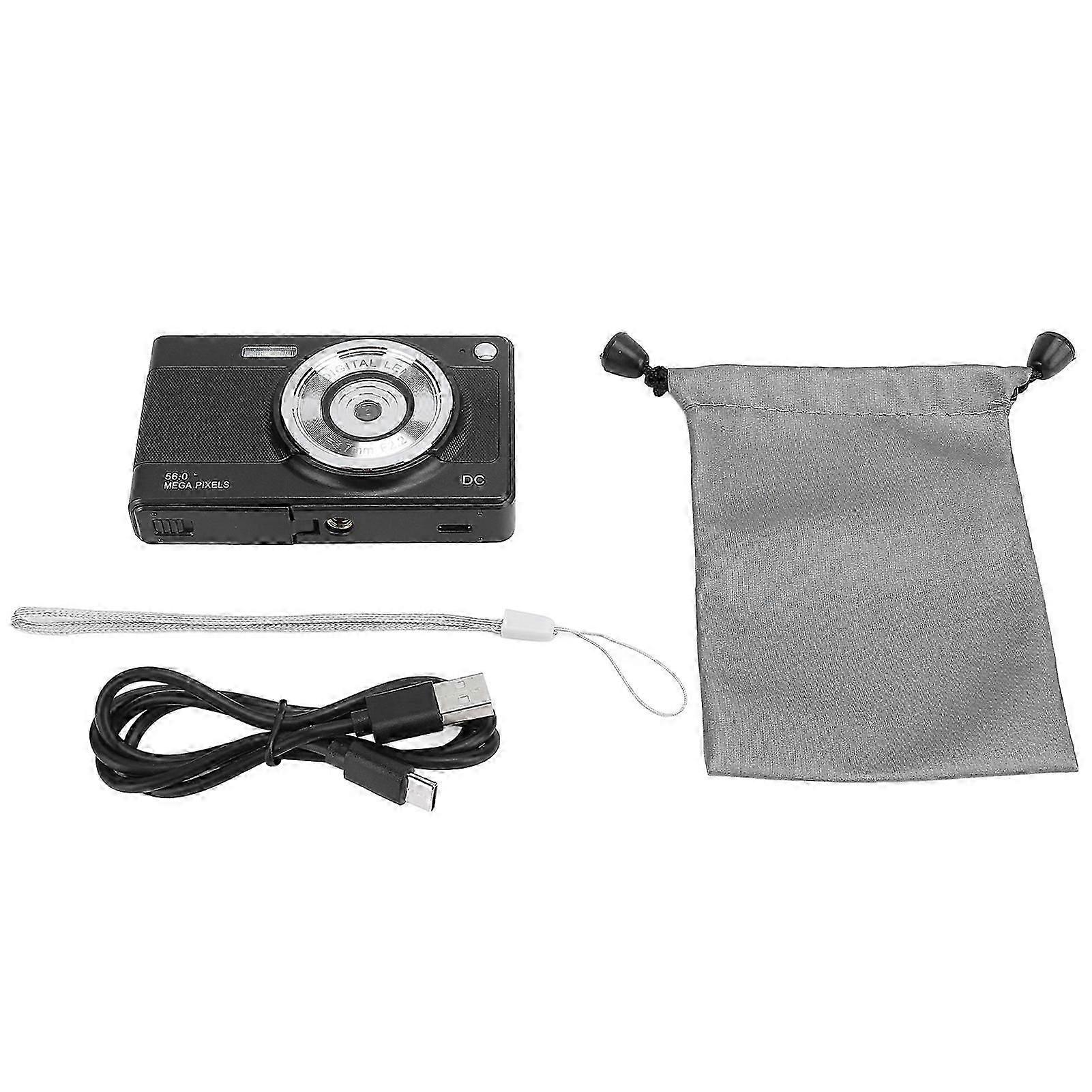 1080P 56MP Digital Camera with 8X Zoom - Compact for Kids, Easy Sharing & Long Battery