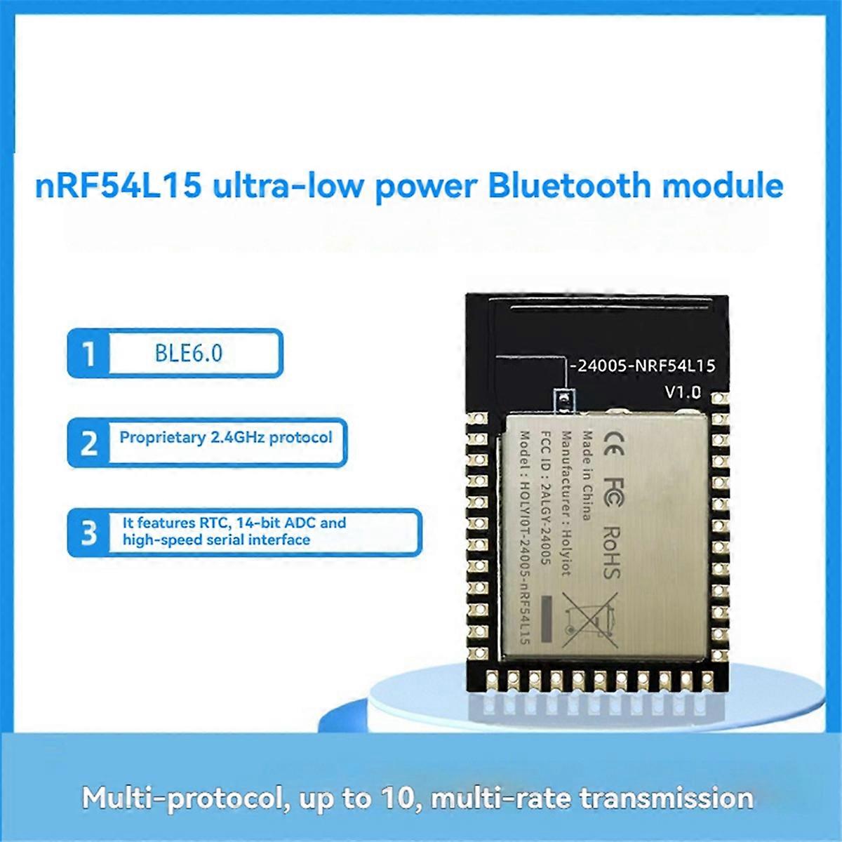 2.4Ghz Bluetooth 6.0 Module NRF54L15 Chip Ultra-Low Power Grid Development Board Consumer Electronics BLE Module