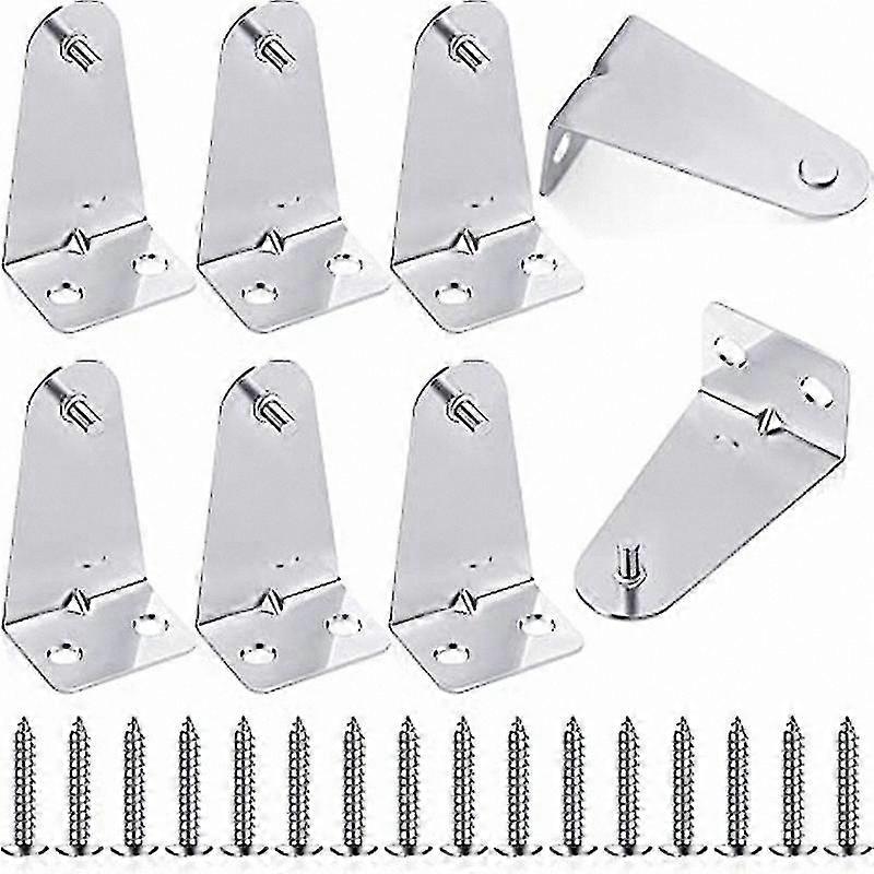 8-Pack Silver Metal Brackets for Horizontal Blinds, Includes Screws, Durable Blind Holders for Window Shades Replacement