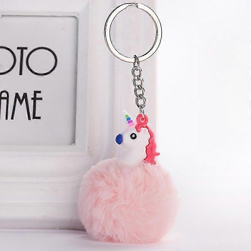 Soft Stuffed Unicorn Keychain Accessory for Bags and Keys