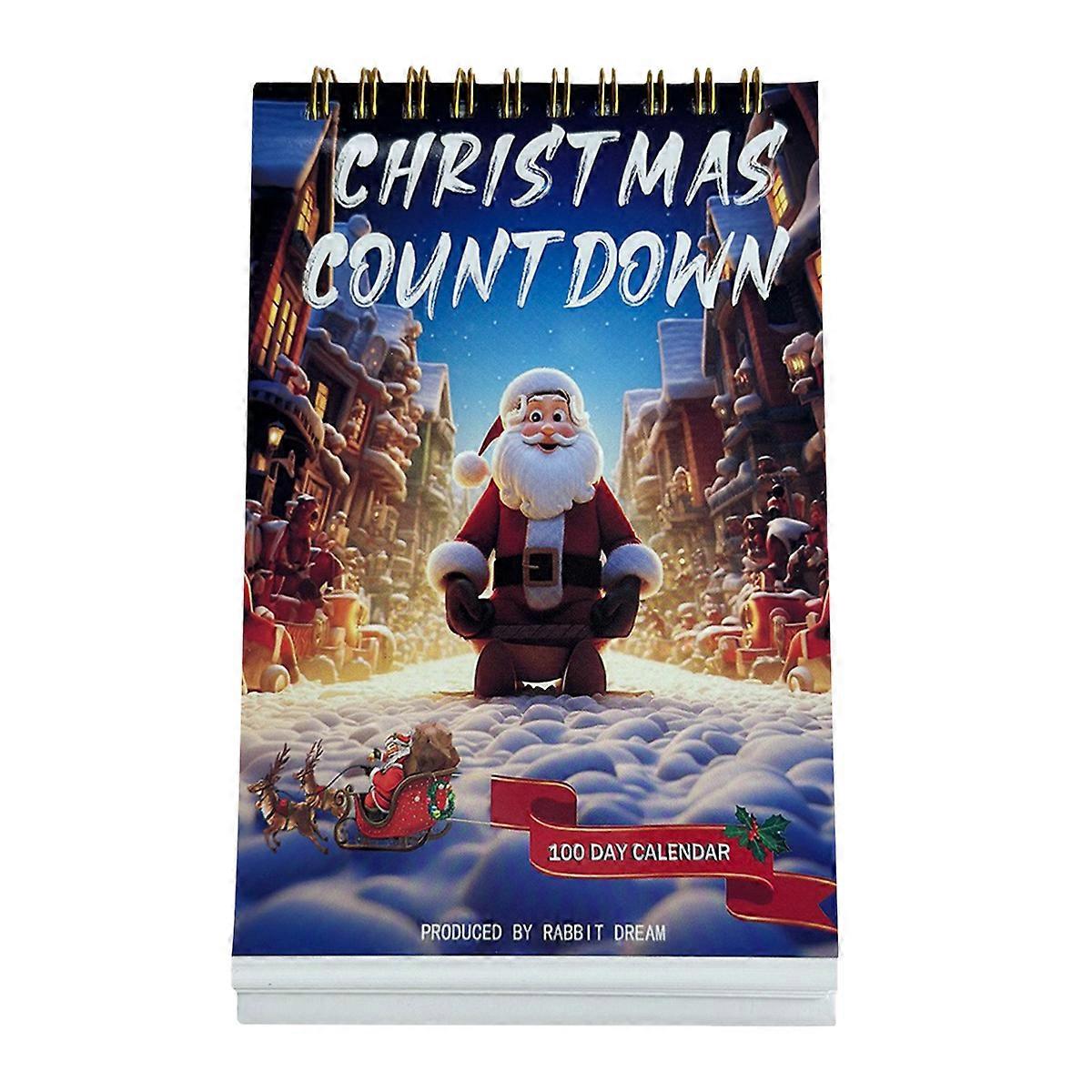 100 Days Countdown Desk Calendar Stylish Holiday Decorative Countdown Calendar for Children Adults