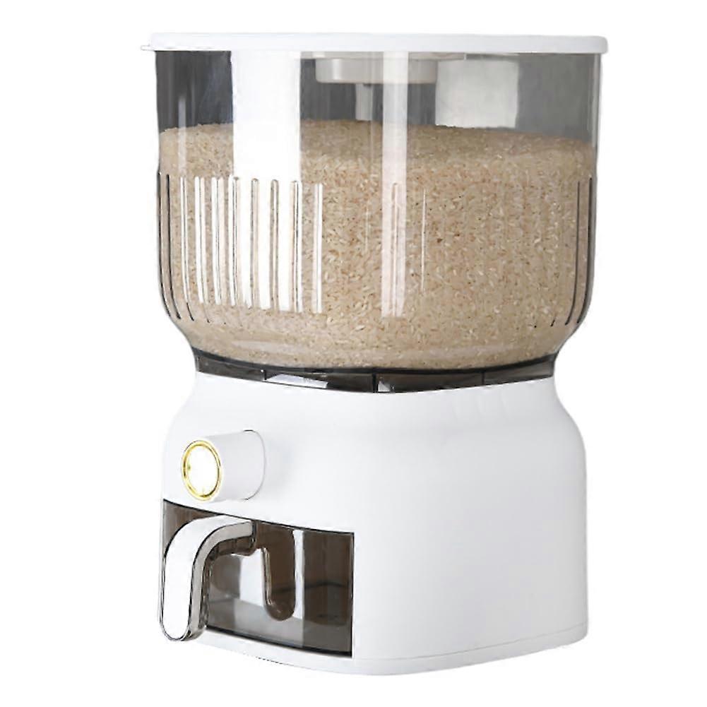 10KG Kitchen Rice Bucket Storage Box Moisture-Proof Cereal Dispenser Dry Food Bin Square Easy Install