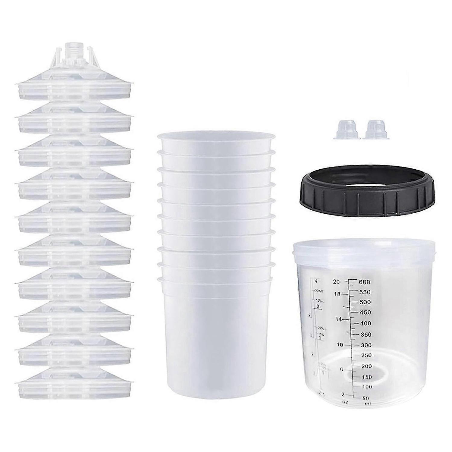 Disposable Paint GunCup GunCup Liner and Cap System 20 Oz