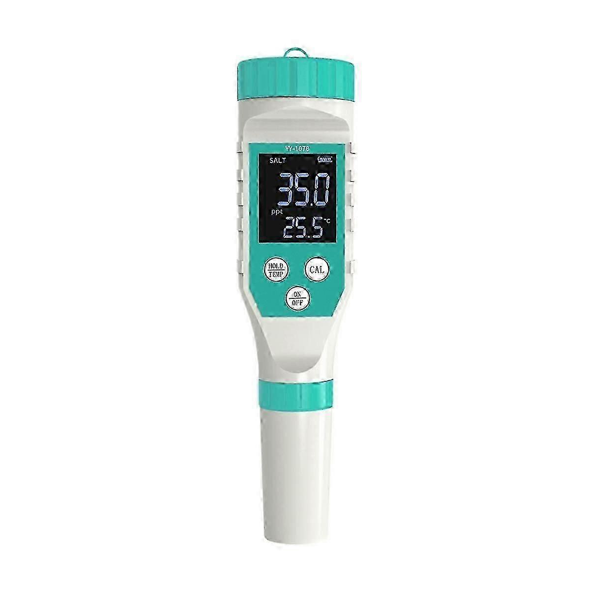 PH/Free Chlorine/ORP/EC/TDS/Salinity/Temp Water Quality Analyzer PH Meter Pool Salt Tester for Aqu