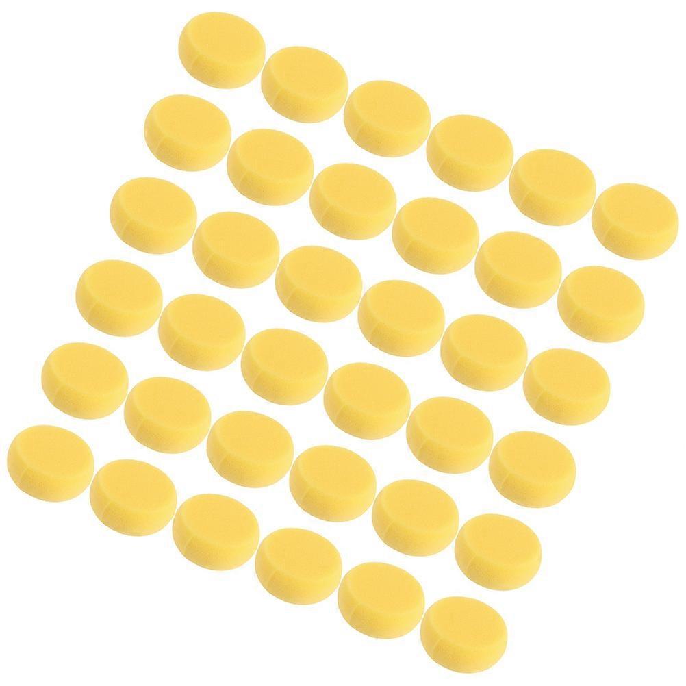 Face Cleaning Sponge Yellow Round Sponge for 72Pcs Pack
