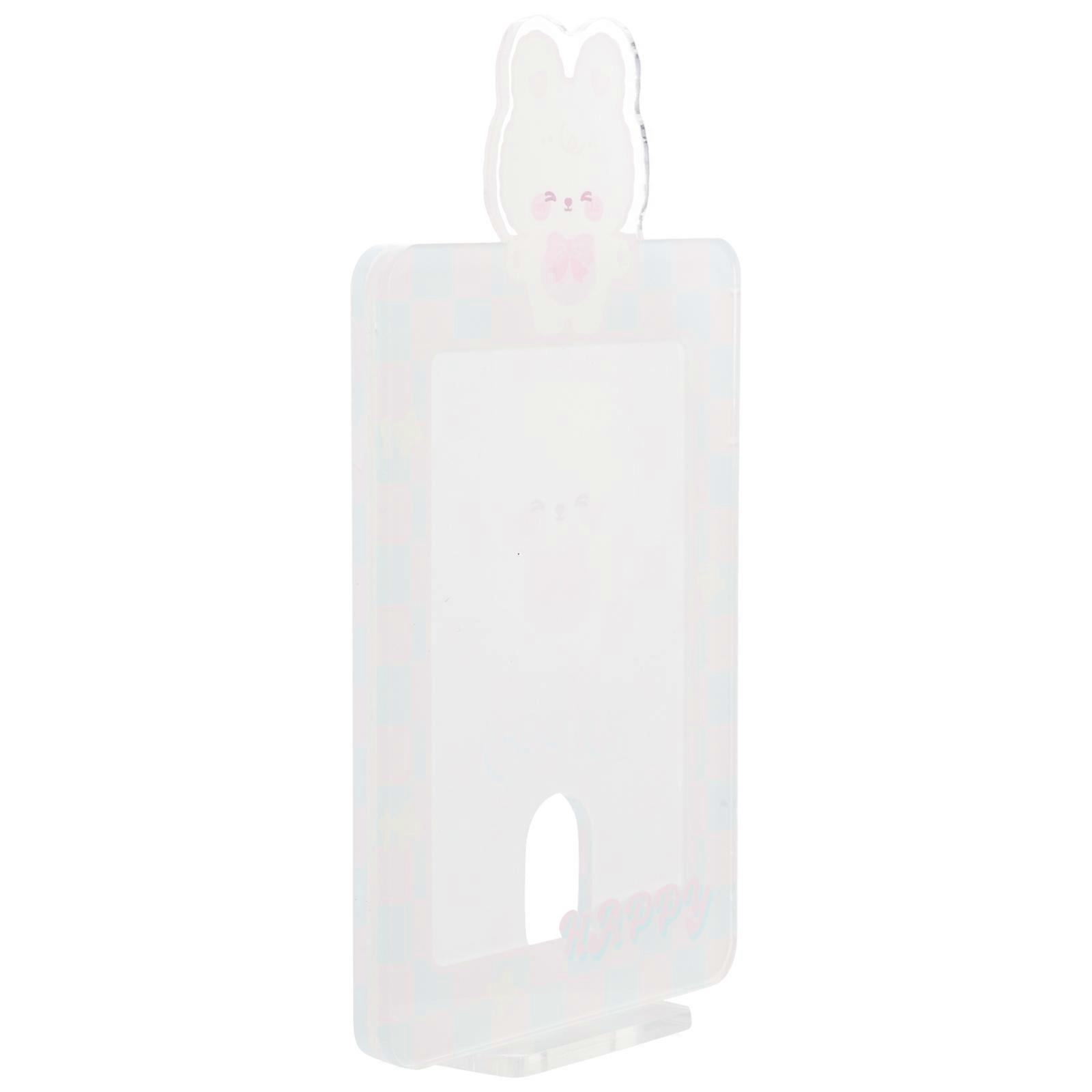 Small Card Display Holder Stand for Storage 2Pcs White Desktop Decor