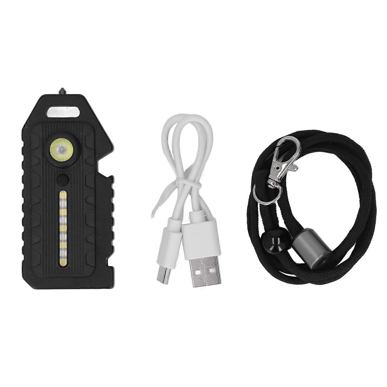 Pocket Flashlight Multifunction Keychain Flashlights Waterproof Whistle Emergency Light with Multiple Lighting Modes