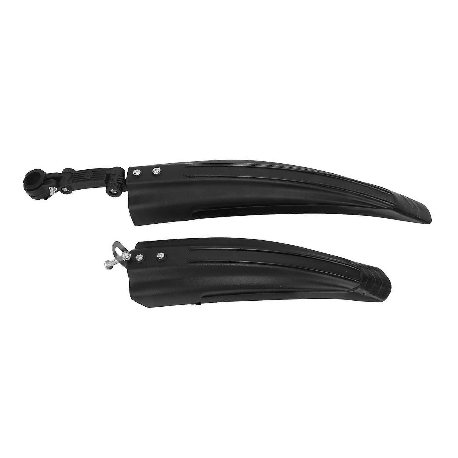 1Set Bicycle Front Rear Mudguard Thickened Widened Mud Guard for Road Mountain BikeBlack
