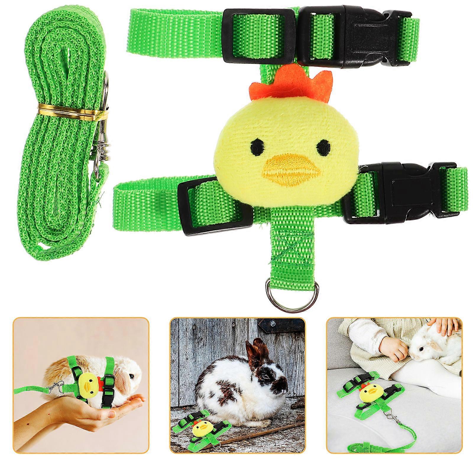Bunny Harness Rabbit Harness and Leash for Walking 5Sets Polyester