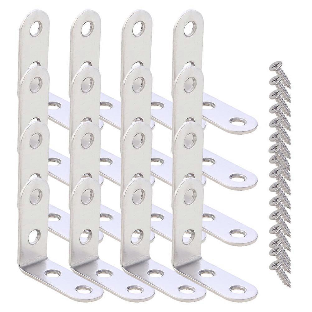 L Bracket Corner Bracket for Repairing Use 18Sets Stainless Steel Silver