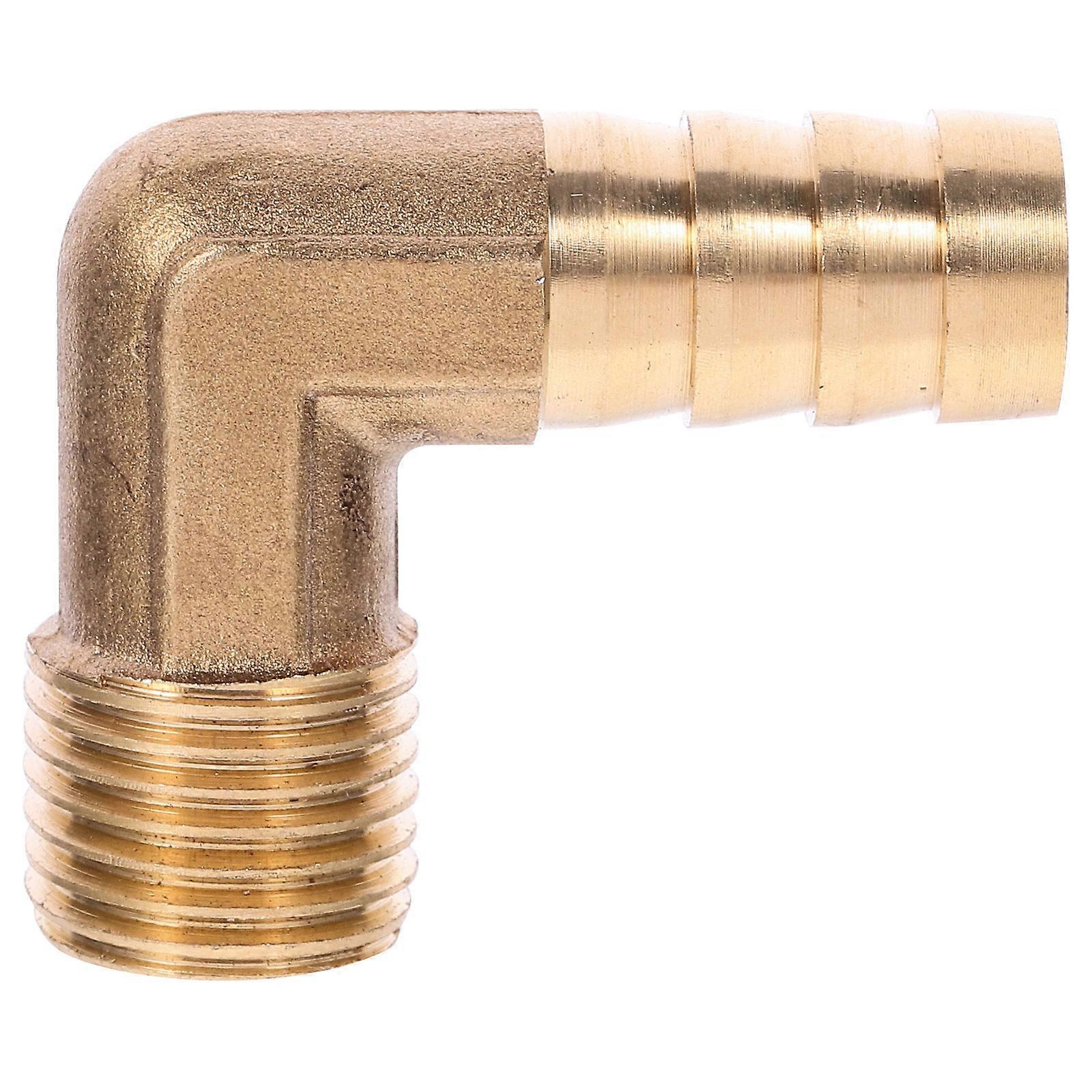 Copper Elbow Hose Connector for Air Hose Pipe Fitting 3Pcs with Threaded Seal