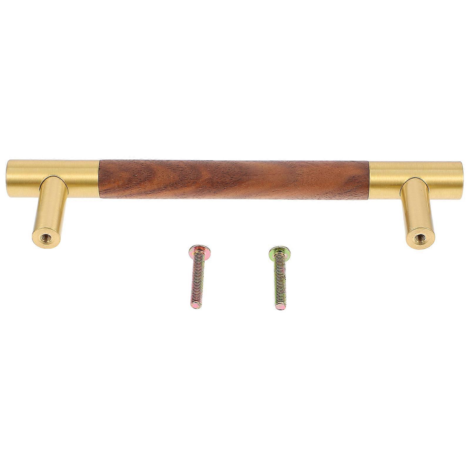 Brass Furniture Handle for Closet Pulls Made of Assorted Color Walnut