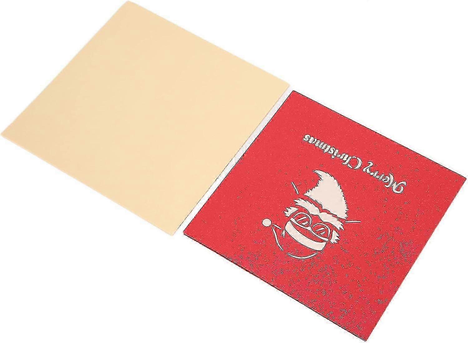 3D holiday card with a Christmas tree and a snowman