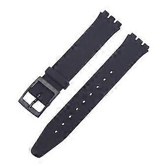 lämplig för Ultra-tunn klockband för Swatch Skin Strap Replacement Pin Buckle 16mm Silikongummi Armband Röd Marinblå Svart Vit Klockband-jc
