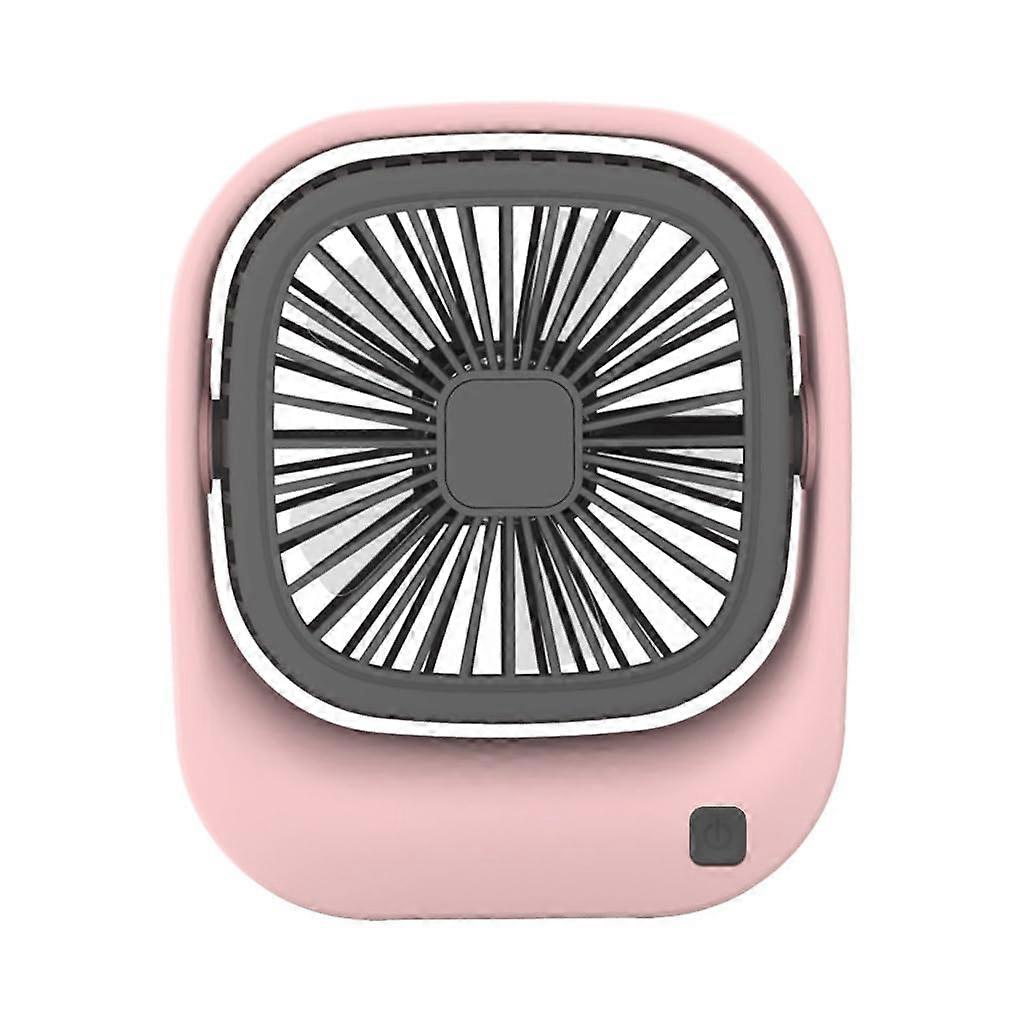 Portable Fan Handheld Low Noise Adjustable USB Rechargeable Pocket Size Pink Air Fan For Household Office Student