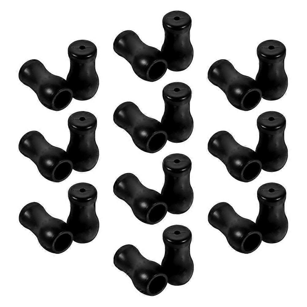 PVC Blind Cord Knobs for Window Curtains Black 20Pcs Cord Holder Accessories