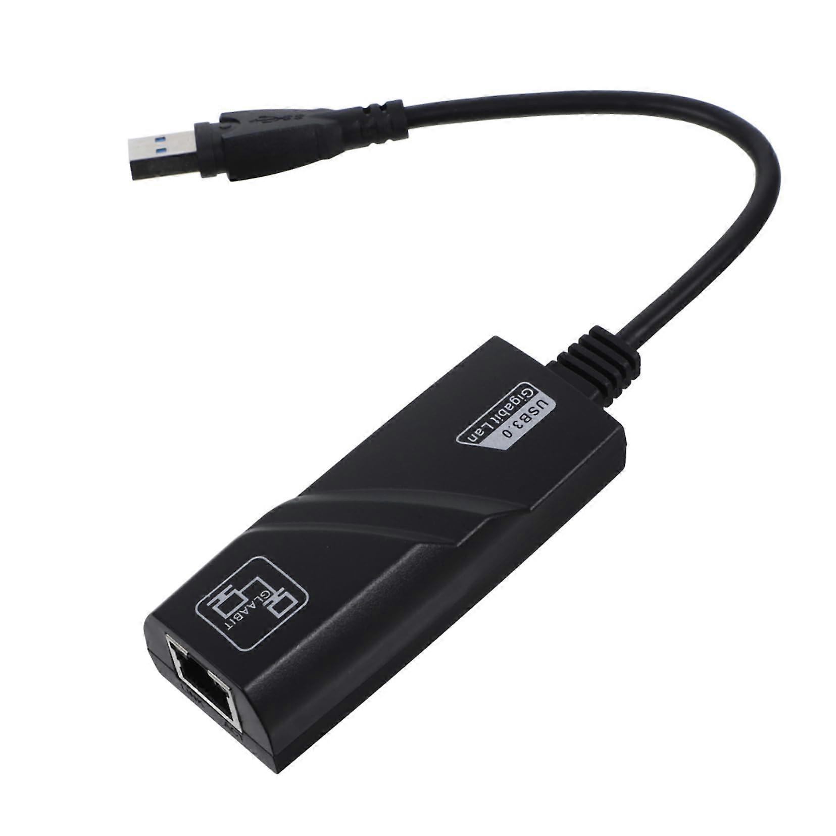 1000m Gigabit Ethernet Network Adapter USB To Ethernet Adapter Black PlugAndPlay RJ45 1000 Mbps Windows Mac Linux