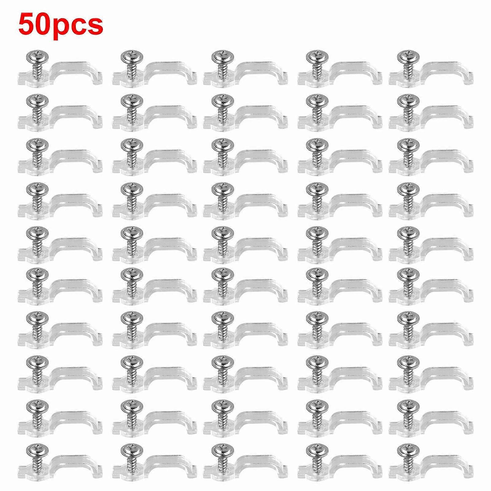 50/100 Mounting Brackets Clip -Side Fixing Clips For 5050 Led Strip Light Bar